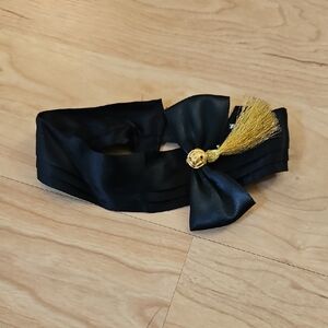 American Girls Dolls Black And Gold Tassel Recital Handband From 1990's. Vintage